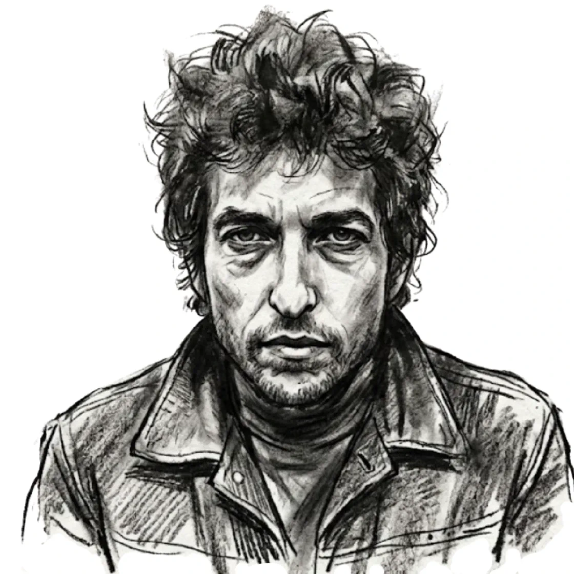 Sketch of Bob Dylan